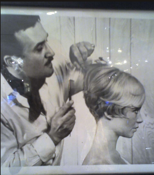 Alan David styling hair — early career