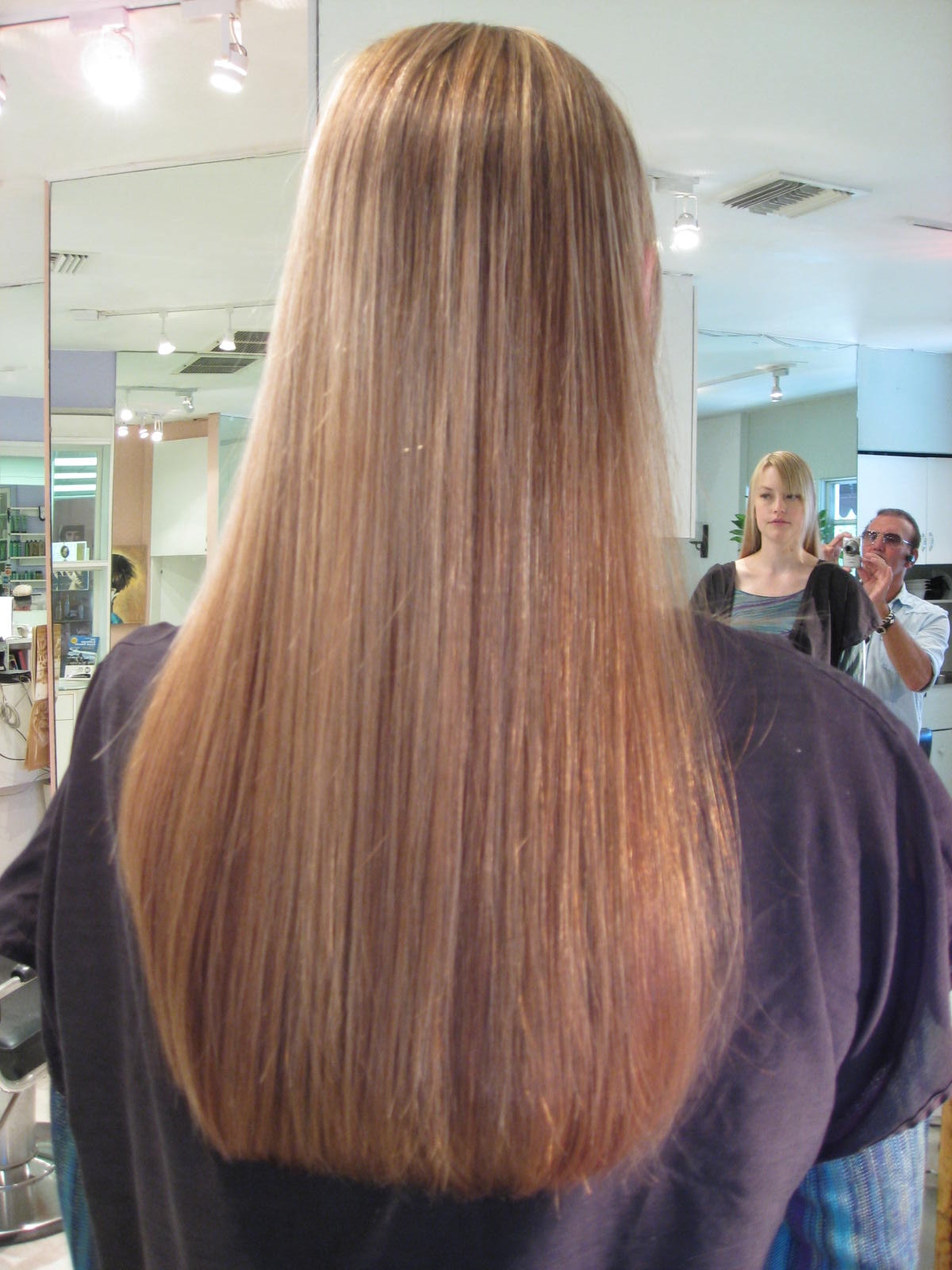 Client hair styling by Alan David